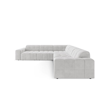 Chicago 4-Sitzer Ecksofa, symmetrisch, aus Samt in Silber (Bluvel 03), 287x287x70 cm von Cosmopolitan Design – Bild 1