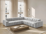 Chicago 4-Sitzer Ecksofa, symmetrisch, aus Samt in Silber (Bluvel 03), 287x287x70 cm von Cosmopolitan Design – Bild 2