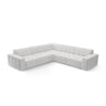 Chicago 4-Sitzer Ecksofa, symmetrisch, aus Samt in Silber (Bluvel 03), 287x287x70 cm von Cosmopolitan Design – Bild 3