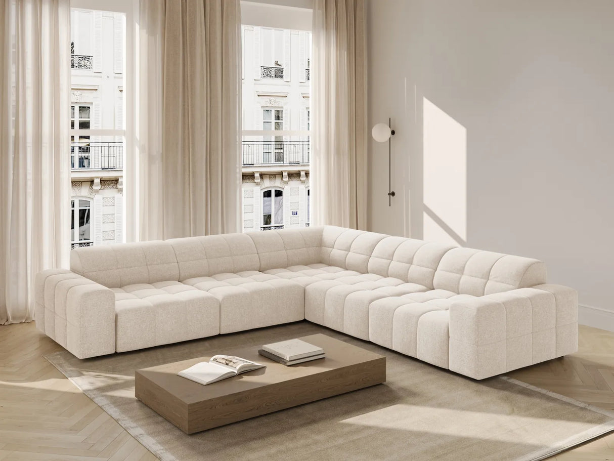 Chicago 4-Sitzer Ecksofa, symmetrisch, aus Samt oder Chenille, 287x287x70 cm von Cosmopolitan Design – Bild 2