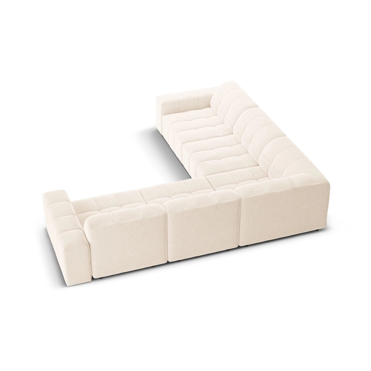 Chicago 4-Sitzer Ecksofa, symmetrisch, aus Samt oder Chenille, 287x287x70 cm von Cosmopolitan Design – Bild 4