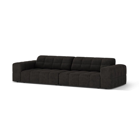 Chicago 4-Sitzer Sofa aus Chenille in Anthrazit (Eden 21 Black), 252x102 cm von Cosmopolitan Design – Bild 3