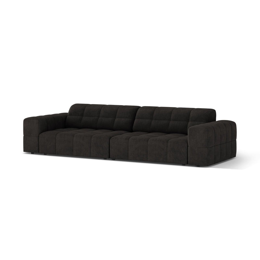 Chicago 4-Sitzer Sofa aus Chenille in Anthrazit (Eden 21 Black), 252x102 cm von Cosmopolitan Design – Bild 3