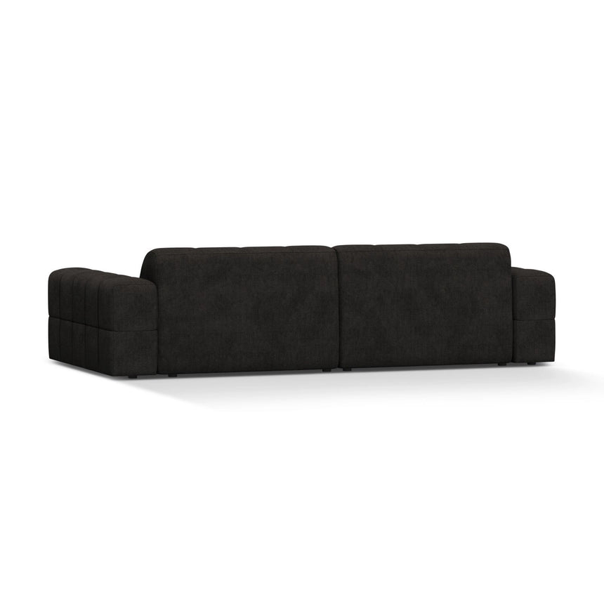 Chicago 4-Sitzer Sofa aus Chenille in Anthrazit (Eden 21 Black), 252x102 cm von Cosmopolitan Design – Bild 4