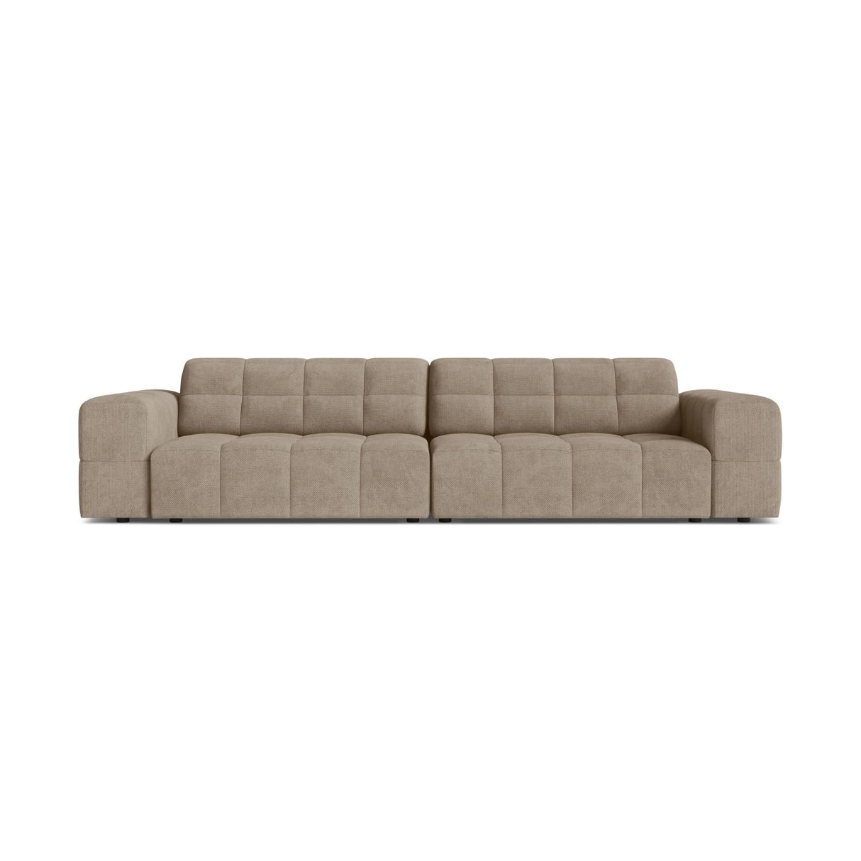 Chicago 4-Sitzer Sofa aus Chenille in Dunkelbeige (Eden 4 Beige), 252x102 cm von Cosmopolitan Design – Bild 1