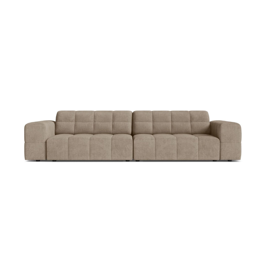 Chicago 4-Sitzer Sofa aus Chenille in Dunkelbeige (Eden 4 Beige), 252x102 cm von Cosmopolitan Design – Bild 1