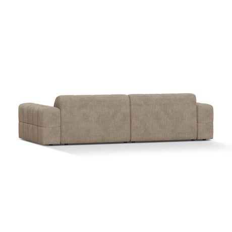 Chicago 4-Sitzer Sofa aus Chenille in Dunkelbeige (Eden 4 Beige), 252x102 cm von Cosmopolitan Design – Bild 4
