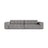 Chicago 4-Sitzer Sofa aus Chenille in Hellgrau (Eden 18 Grey), 252x102 cm von Cosmopolitan Design – Bild 1