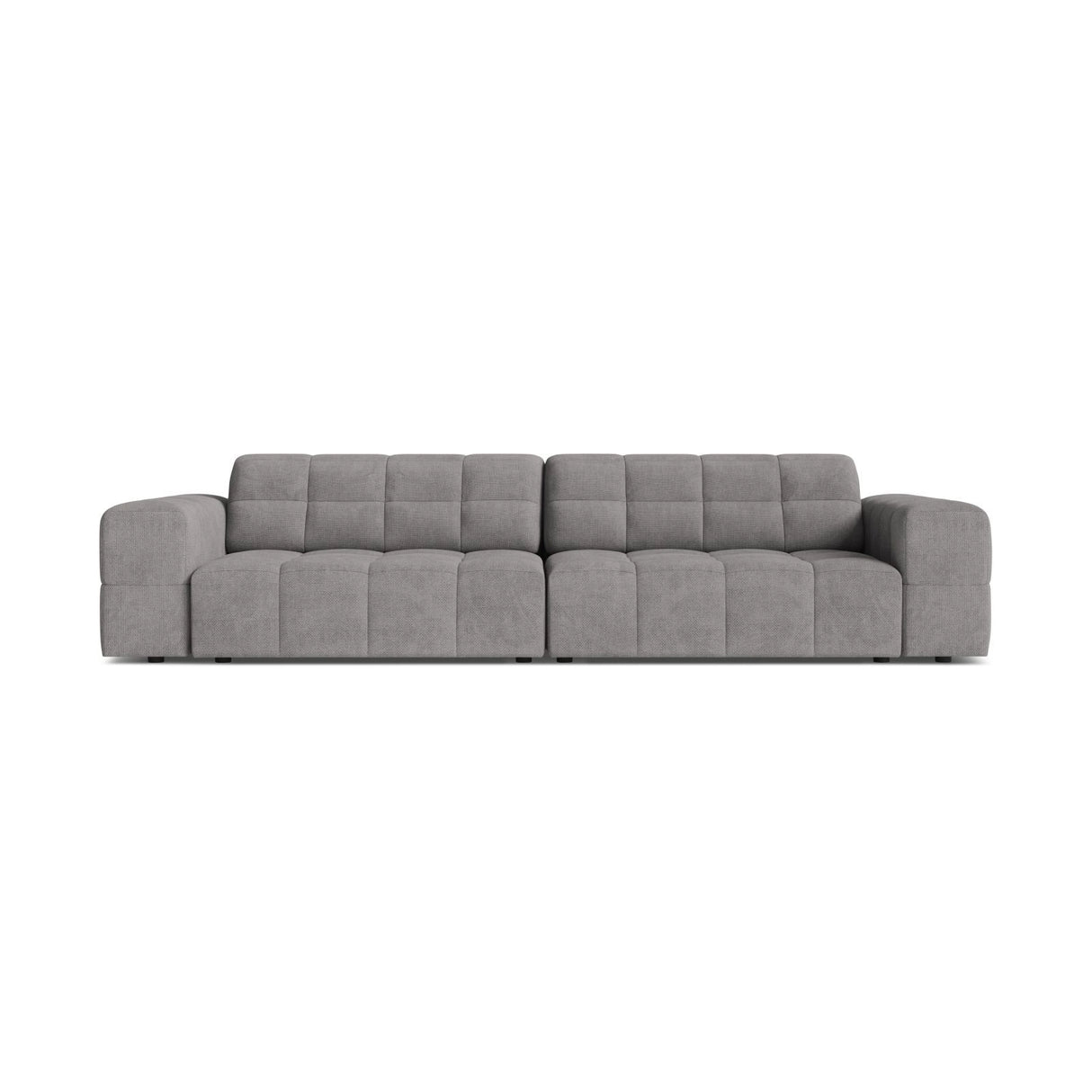Chicago 4-Sitzer Sofa aus Chenille in Hellgrau (Eden 18 Grey), 252x102 cm von Cosmopolitan Design – Bild 1