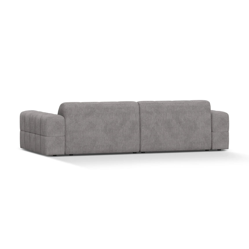 Chicago 4-Sitzer Sofa aus Chenille in Hellgrau (Eden 18 Grey), 252x102 cm von Cosmopolitan Design – Bild 4