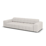 Chicago 4-Sitzer Sofa aus Chenille in Hellgrau (Haga 06), 244x102x70 cm von Cosmopolitan Design – Bild 4