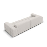 Chicago 4-Sitzer Sofa aus Chenille in Hellgrau (Haga 06), 244x102x70 cm von Cosmopolitan Design – Bild 5
