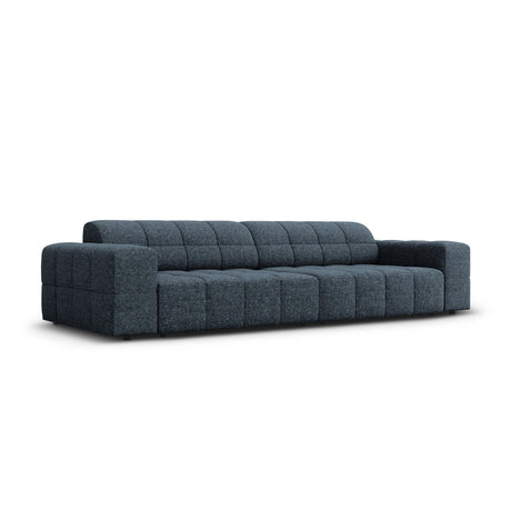 Chicago 4-Sitzer Sofa aus Chenille in Königsblau (Haga 86), 244x102x70 cm von Cosmopolitan Design – Bild 3