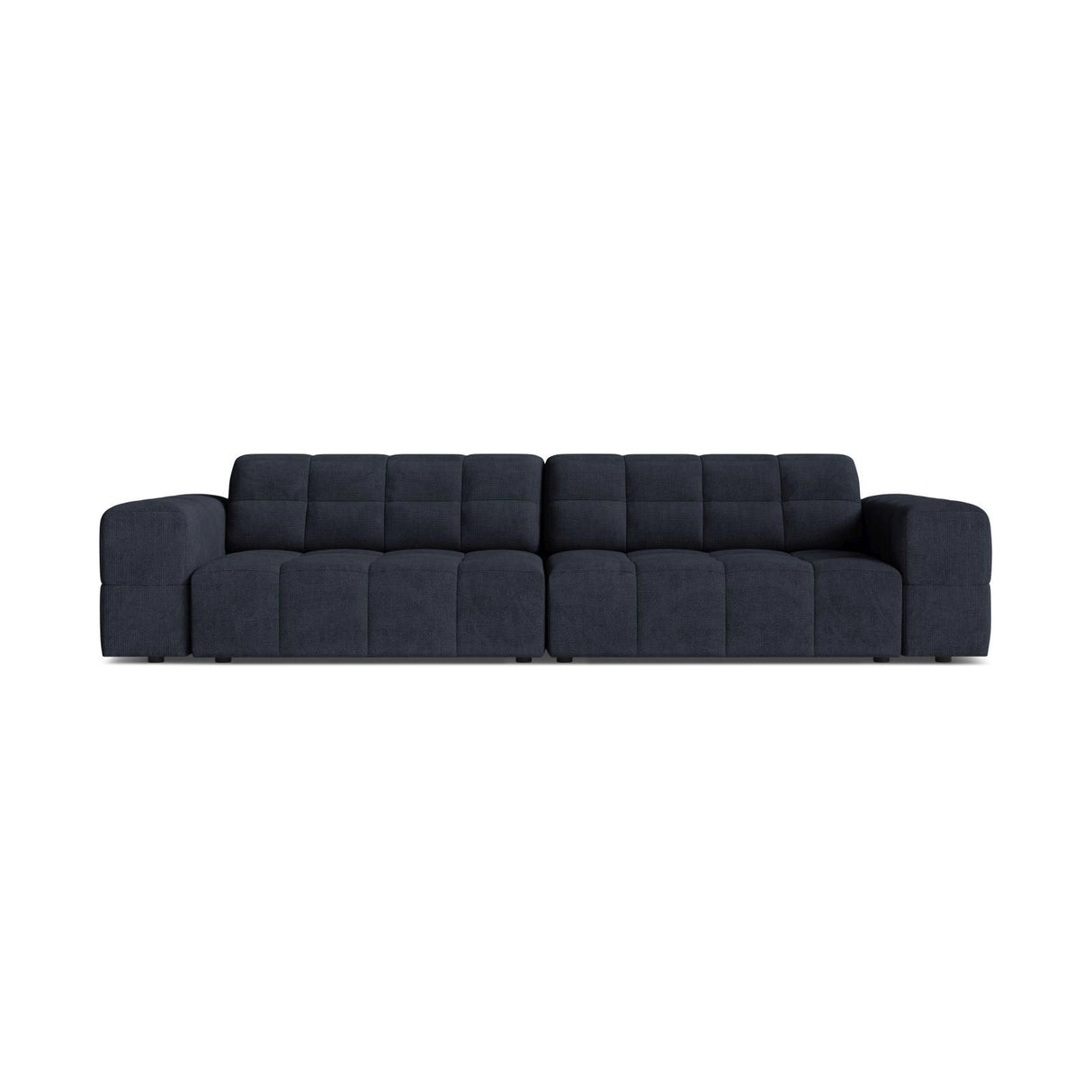 Chicago 4-Sitzer Sofa aus Chenille in Marineblau (Eden 16 Deep Blue), 252x102 cm von Cosmopolitan Design – Bild 1