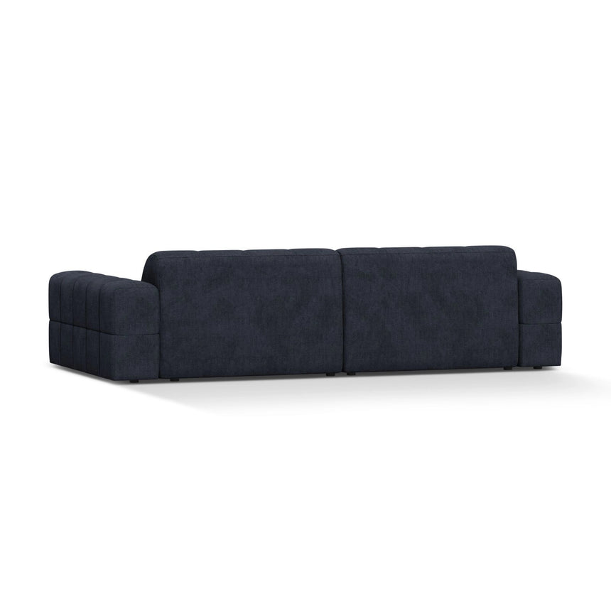 Chicago 4-Sitzer Sofa aus Chenille in Marineblau (Eden 16 Deep Blue), 252x102 cm von Cosmopolitan Design – Bild 4