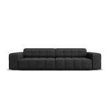 Chicago 4-Sitzer Sofa aus Chenille in Schwarz (Haga 19), 244x102x70 cm von Cosmopolitan Design – Bild 1