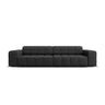 Chicago 4-Sitzer Sofa aus Chenille in Schwarz (Haga 19), 244x102x70 cm von Cosmopolitan Design – Bild 1