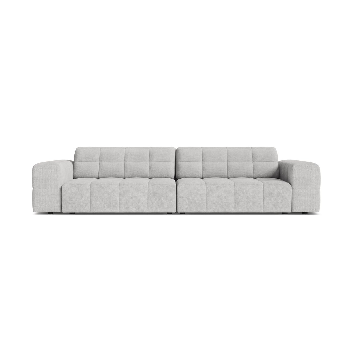 Chicago 4-Sitzer Sofa aus Chenille in Silber (Eden 17 Silver), 252x102 cm von Cosmopolitan Design – Bild 1