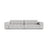 Chicago 4-Sitzer Sofa aus Chenille in Silber (Eden 17 Silver), 252x102 cm von Cosmopolitan Design – Bild 1