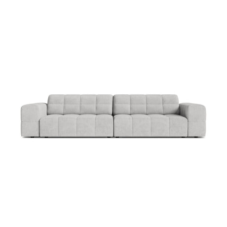 Chicago 4-Sitzer Sofa aus Chenille in Silber (Eden 17 Silver), 252x102 cm von Cosmopolitan Design – Bild 1