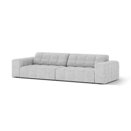 Chicago 4-Sitzer Sofa aus Chenille in Silber (Eden 17 Silver), 252x102 cm von Cosmopolitan Design – Bild 3