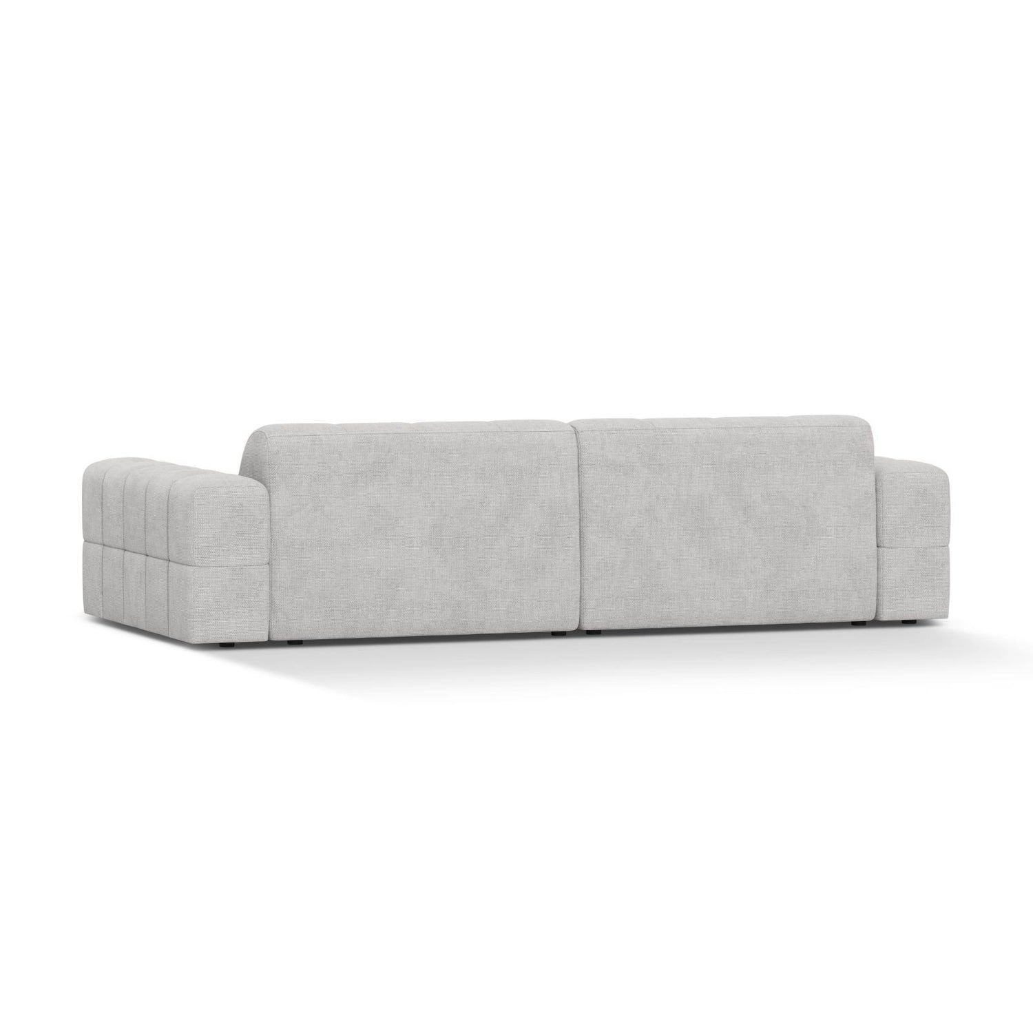 Chicago 4-Sitzer Sofa aus Chenille in Silber (Eden 17 Silver), 252x102 cm von Cosmopolitan Design – Bild 4