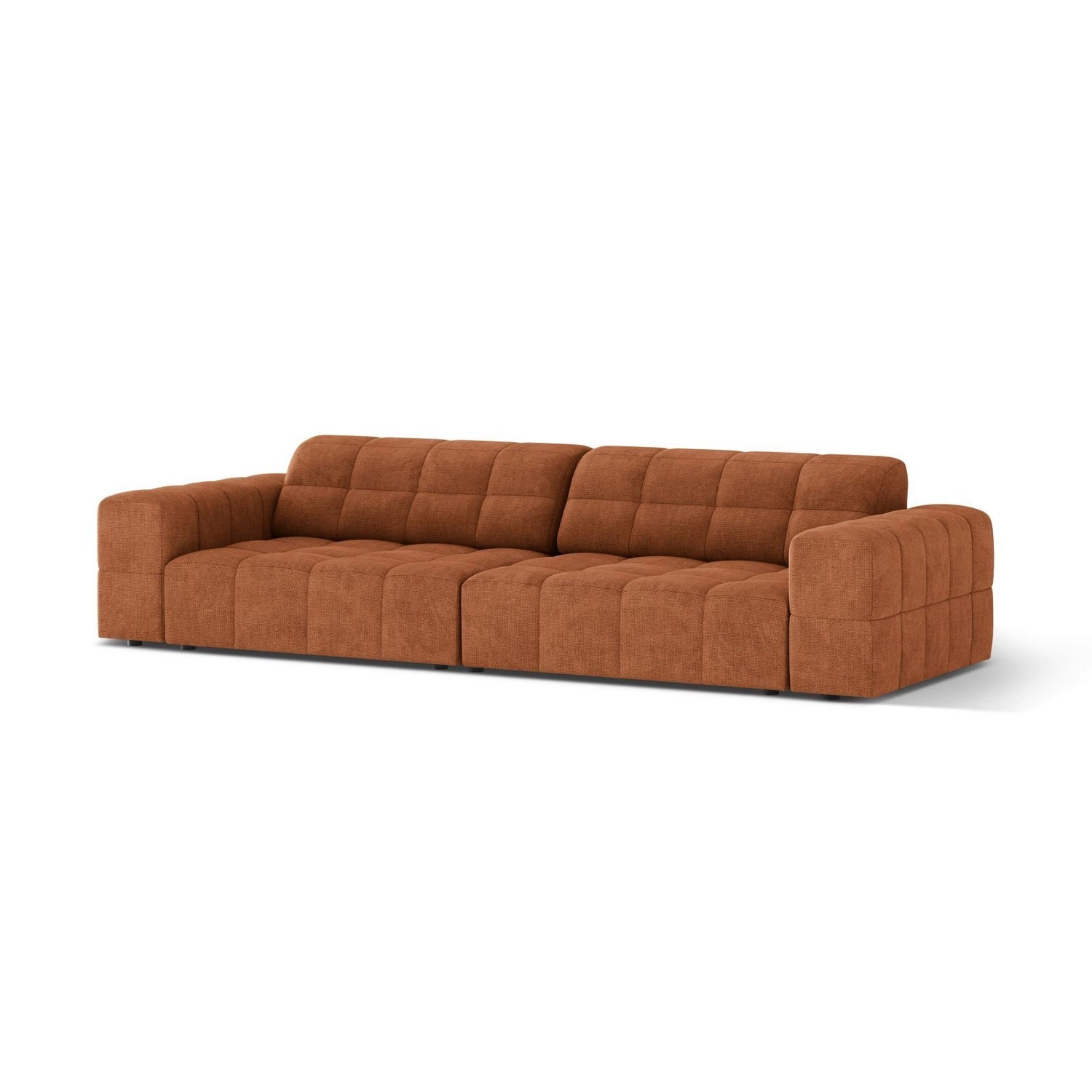 Chicago 4-Sitzer Sofa aus Chenille in Ziegel (Eden 10 Terra), 252x102 cm von Cosmopolitan Design – Bild 3