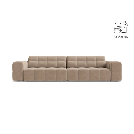 Chicago 4-Sitzer Sofa aus Samt in Beige (Venus 2928), 252x102 cm von Cosmopolitan Design – Bild 1