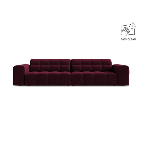 Chicago 4-Sitzer Sofa aus Samt in Burgund (Venus 2932), 252x102 cm von Cosmopolitan Design – Bild 1