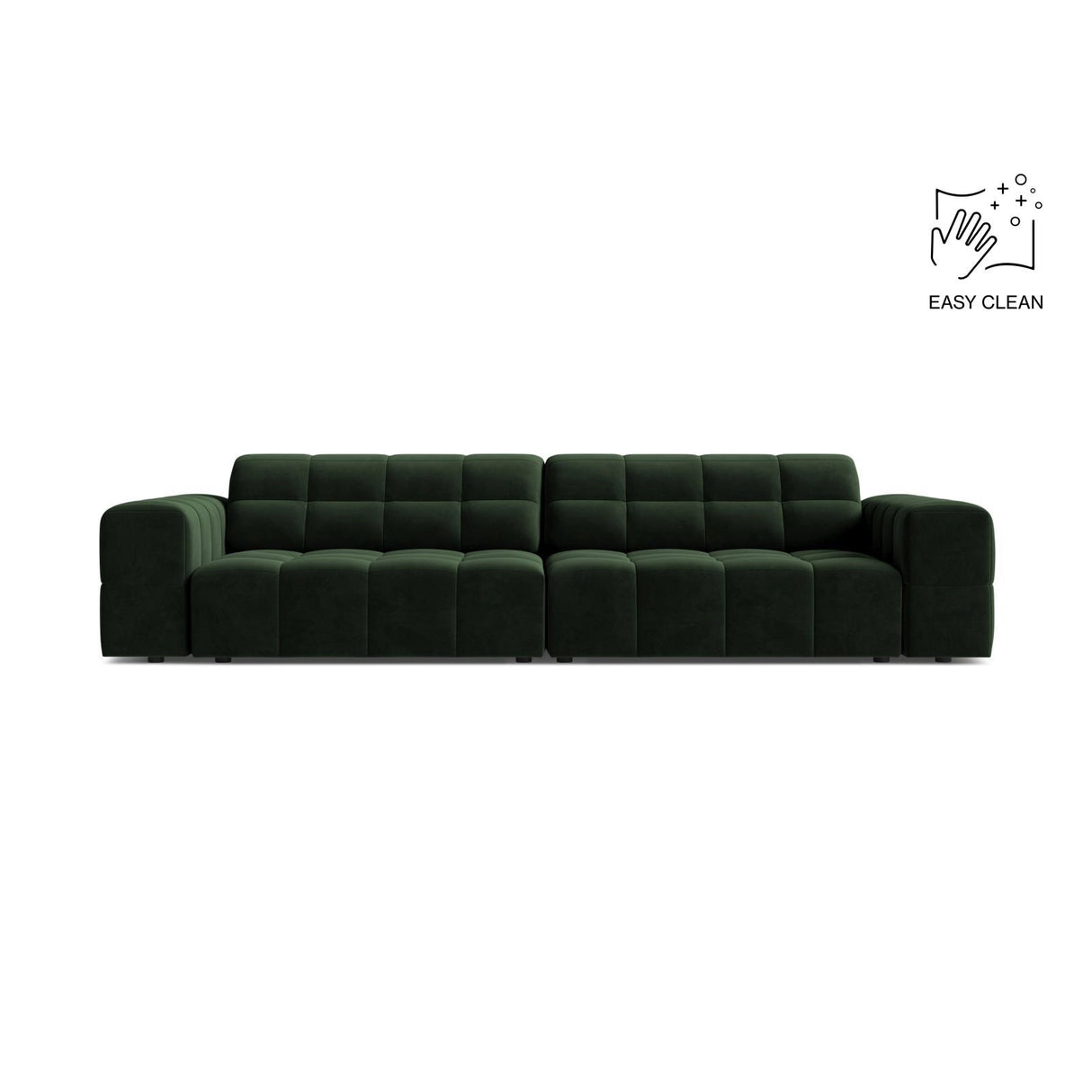 Chicago 4-Sitzer Sofa aus Samt in Flaschengrün (Venus 2940), 252x102 cm von Cosmopolitan Design – Bild 1