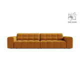 Chicago 4-Sitzer Sofa aus Samt in Gelb (Venus 2917), 252x102 cm von Cosmopolitan Design – Bild 1