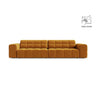 Chicago 4-Sitzer Sofa aus Samt in Gelb (Venus 2917), 252x102 cm von Cosmopolitan Design – Bild 1
