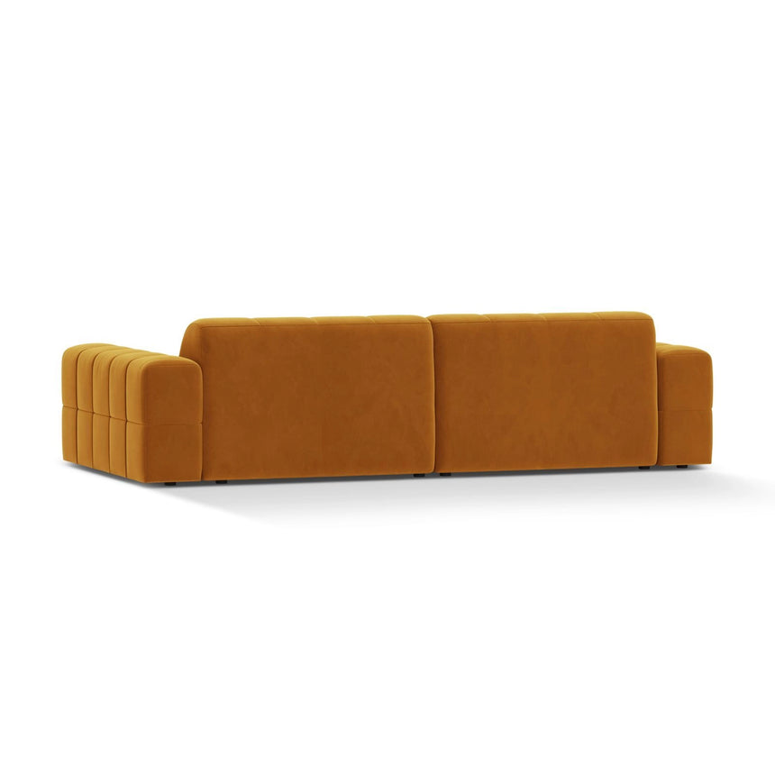 Chicago 4-Sitzer Sofa aus Samt in Gelb (Venus 2917), 252x102 cm von Cosmopolitan Design – Bild 4