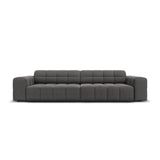 Chicago 4-Sitzer Sofa aus Samt in Grau (Bluvel 14), 244x102x70 cm von Cosmopolitan Design – Bild 1