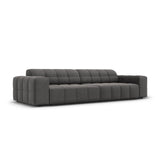 Chicago 4-Sitzer Sofa aus Samt in Grau (Bluvel 14), 244x102x70 cm von Cosmopolitan Design – Bild 3