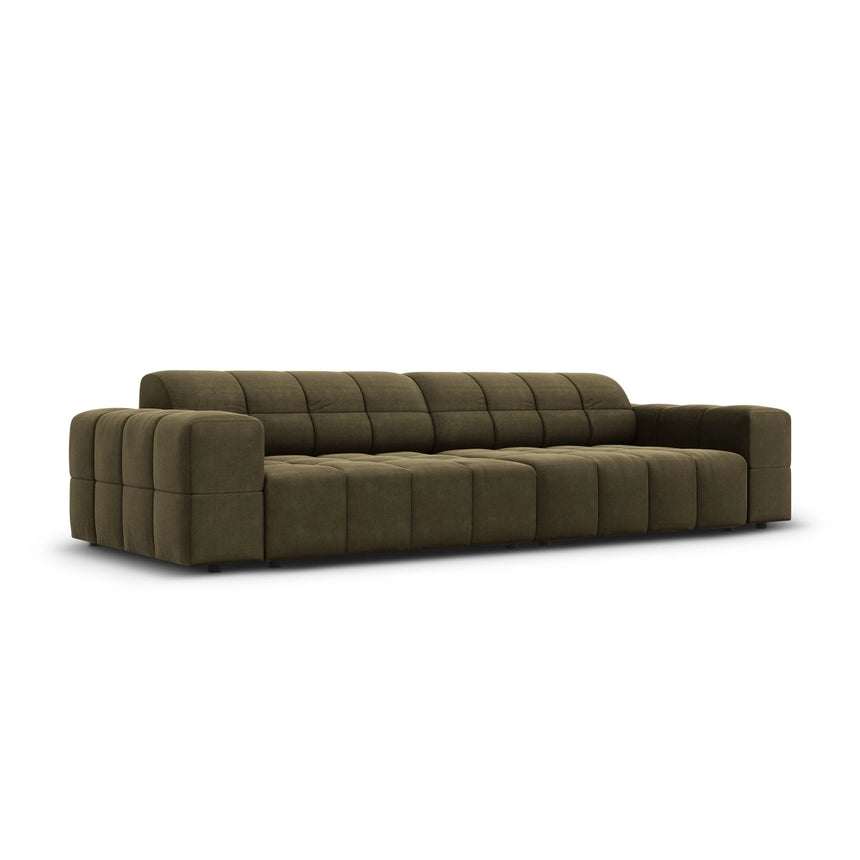 Chicago 4-Sitzer Sofa aus Samt in Grün (Bluvel 77), 244x102x70 cm von Cosmopolitan Design – Bild 3