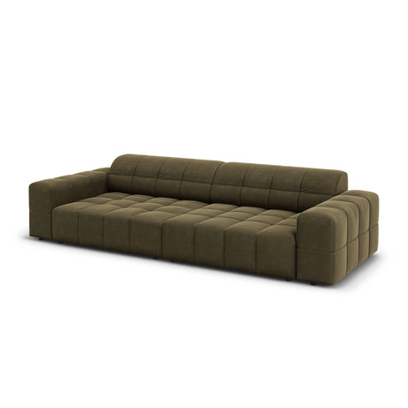 Chicago 4-Sitzer Sofa aus Samt in Grün (Bluvel 77), 244x102x70 cm von Cosmopolitan Design – Bild 4