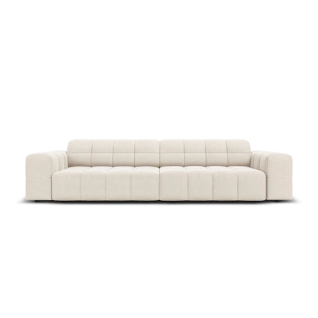 Chicago 4-Sitzer Sofa aus Samt in Hellbeige (Bluvel 22), 244x102x70 cm von Cosmopolitan Design – Bild 1