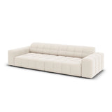 Chicago 4-Sitzer Sofa aus Samt in Hellbeige (Bluvel 22), 244x102x70 cm von Cosmopolitan Design – Bild 4