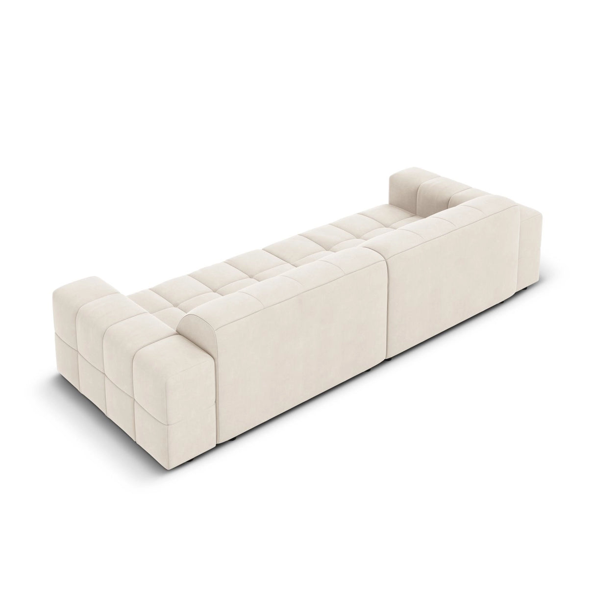 Chicago 4-Sitzer Sofa aus Samt in Hellbeige (Bluvel 22), 244x102x70 cm von Cosmopolitan Design – Bild 5