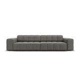 Chicago 4-Sitzer Sofa aus Samt in Hellgrau (Bluvel 13), 244x102x70 cm von Cosmopolitan Design – Bild 1