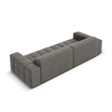 Chicago 4-Sitzer Sofa aus Samt in Hellgrau (Bluvel 13), 244x102x70 cm von Cosmopolitan Design – Bild 5