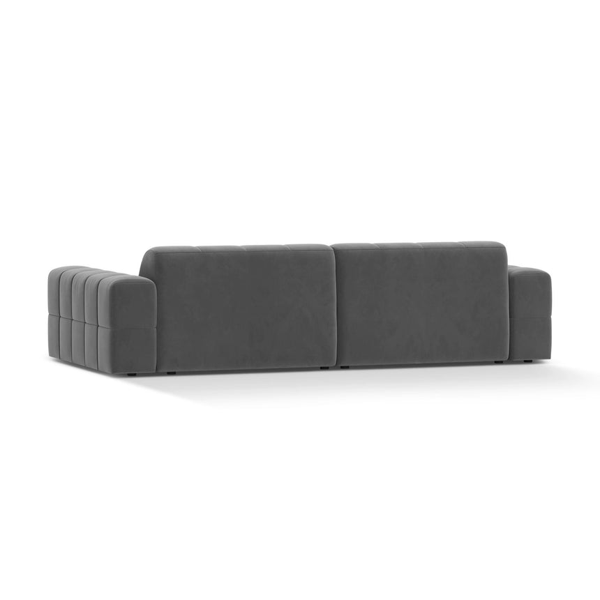 Chicago 4-Sitzer Sofa aus Samt in Hellgrau (Venus 2929), 252x102 cm von Cosmopolitan Design – Bild 4