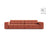 Chicago 4-Sitzer Sofa aus Samt in Koralle (Venus 2933), 252x102 cm von Cosmopolitan Design – Bild 1