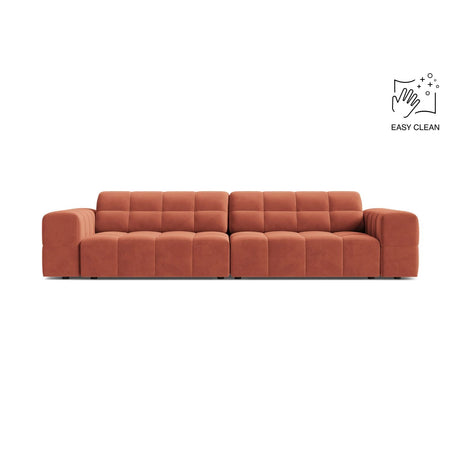 Chicago 4-Sitzer Sofa aus Samt in Koralle (Venus 2933), 252x102 cm von Cosmopolitan Design – Bild 1