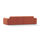 Chicago 4-Sitzer Sofa aus Samt in Koralle (Venus 2933), 252x102 cm von Cosmopolitan Design – Bild 4
