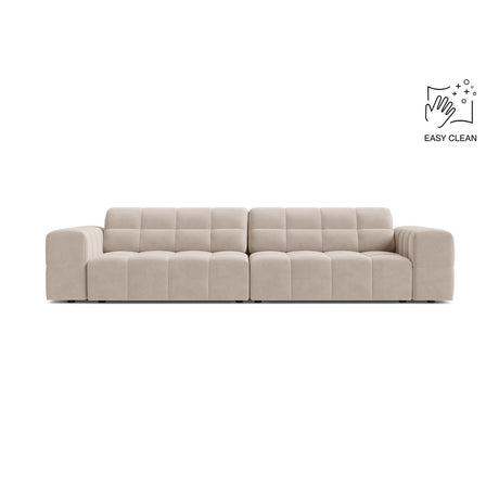 Chicago 4-Sitzer Sofa aus Samt in Leichtes Beige (Venus 2927), 252x102 cm von Cosmopolitan Design – Bild 1