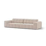Chicago 4-Sitzer Sofa aus Samt in Leichtes Beige (Venus 2927), 252x102 cm von Cosmopolitan Design – Bild 3