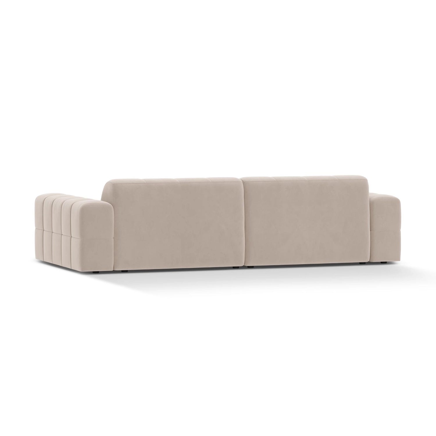 Chicago 4-Sitzer Sofa aus Samt in Leichtes Beige (Venus 2927), 252x102 cm von Cosmopolitan Design – Bild 4