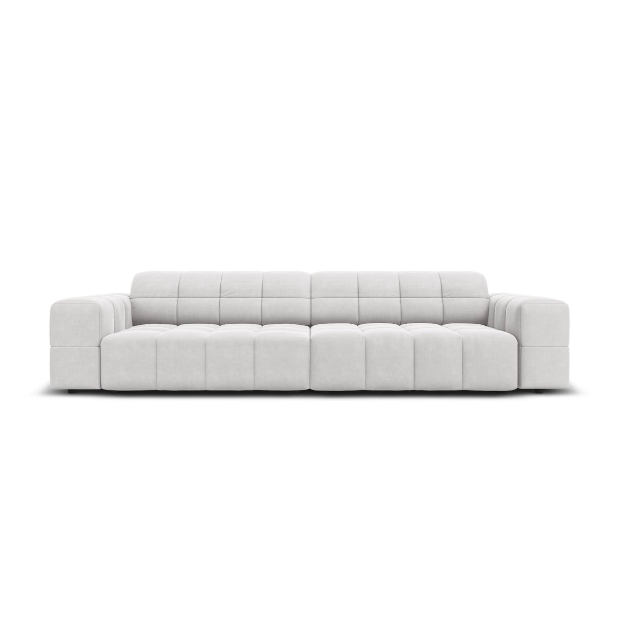 Chicago 4-Sitzer Sofa aus Samt in Silber (Bluvel 03), 244x102x70 cm von Cosmopolitan Design – Bild 1